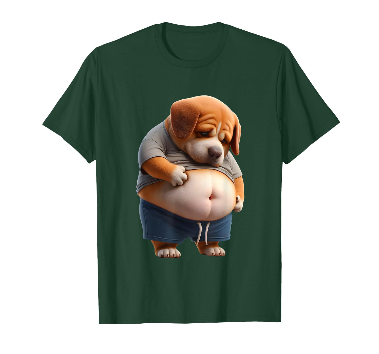Funny Fat Dog Chubby Chonk Dog Design Canine Dog Lovers T-Shirt