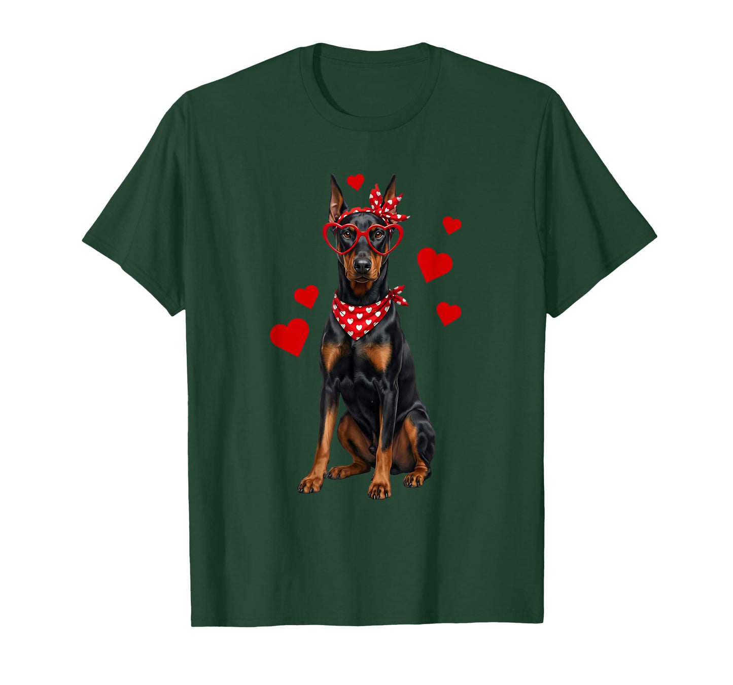 Doberman Pinscher Valentines Day Dog Lover Heart T-Shirt