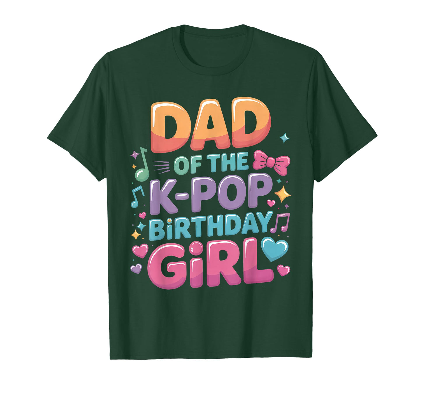 Dad of The K Pop Birthday Girl Party Matching Family Cute T-Shirt