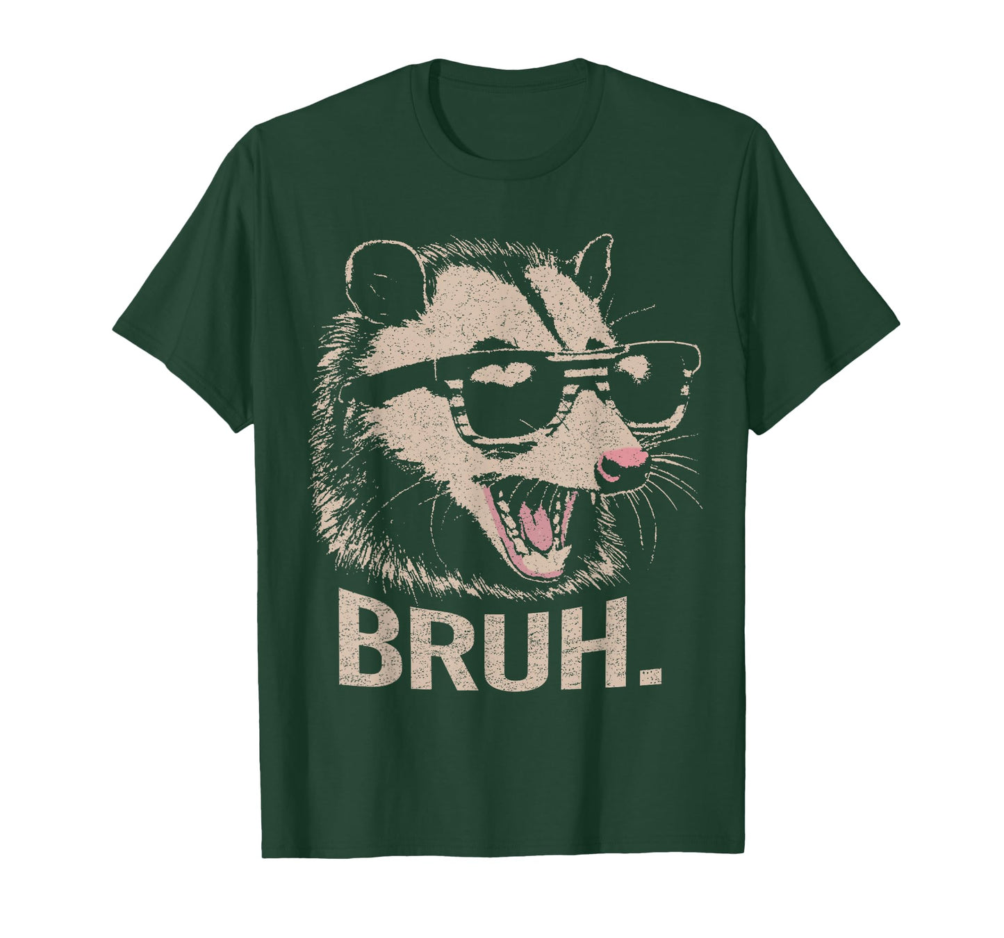 Bruh Opossum Funny Sunglasses Possum Lover Teens Slang Meme T-Shirt