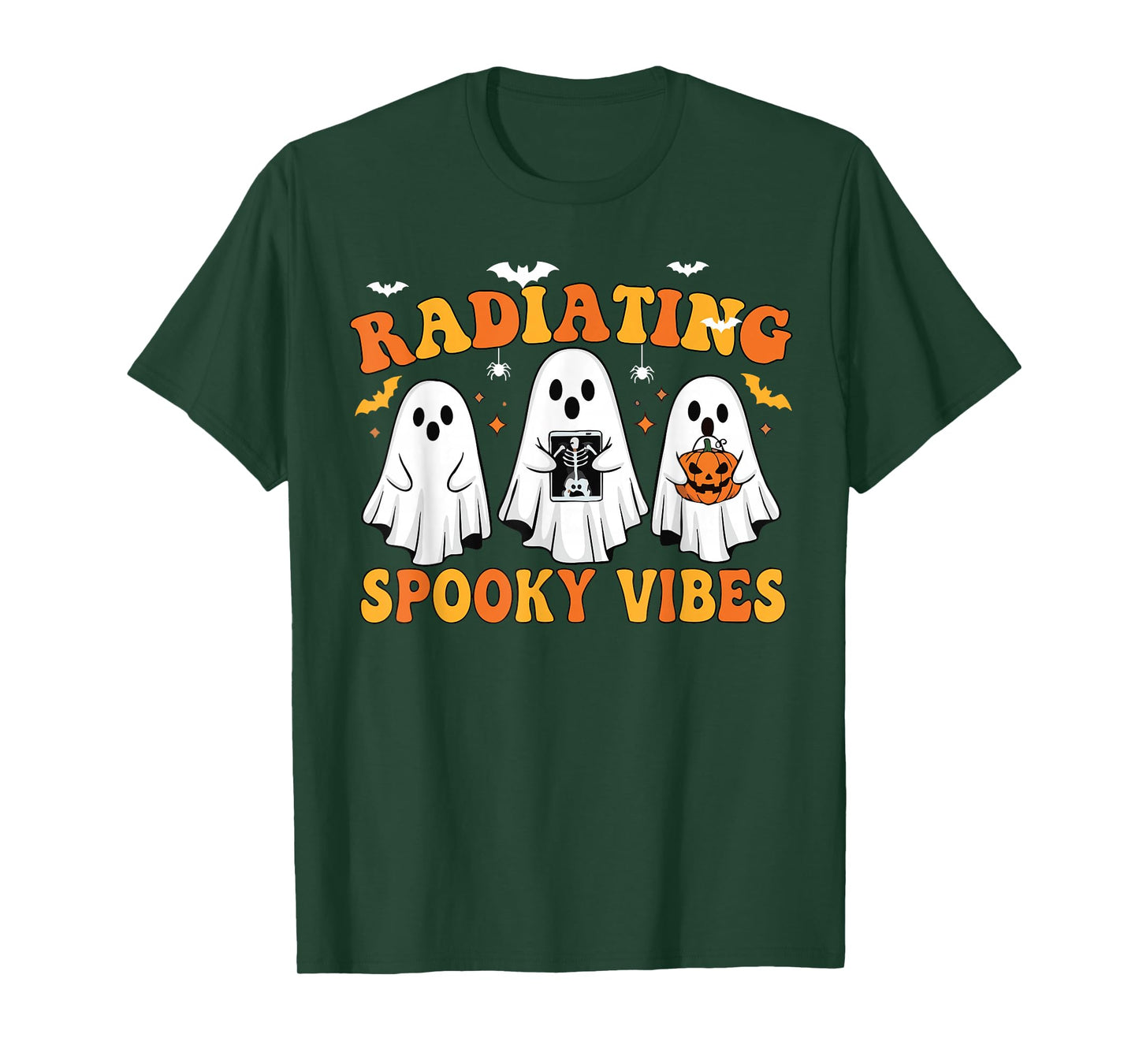 Halloween Radiating Spooky Vibes Ghost X-ray Radiology Tech T-Shirt