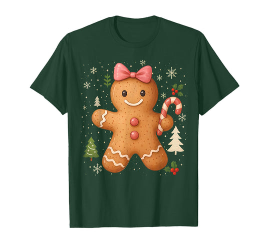 Cute Gingerbread Christmas Snow Xmas Gifts for Men Women Kid T-Shirt