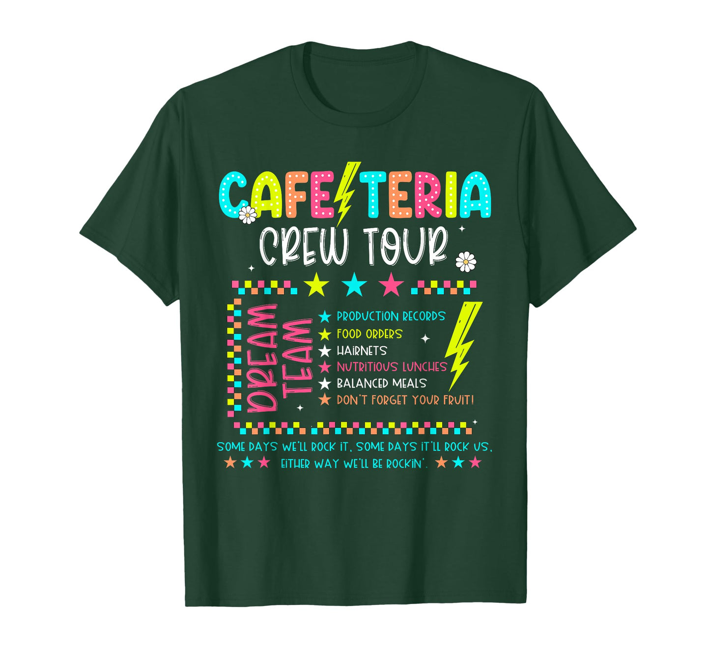 Lunch Lady Squad Back To School Tour Cafeteria Crew Tour T-Shirt