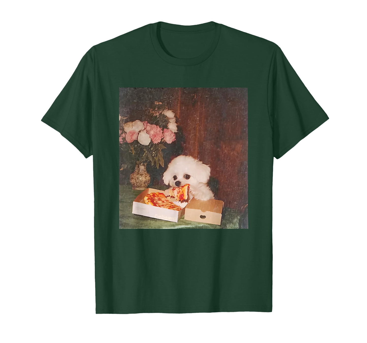 Dog Eating Pizza Funny Dog Meme T-Shirt