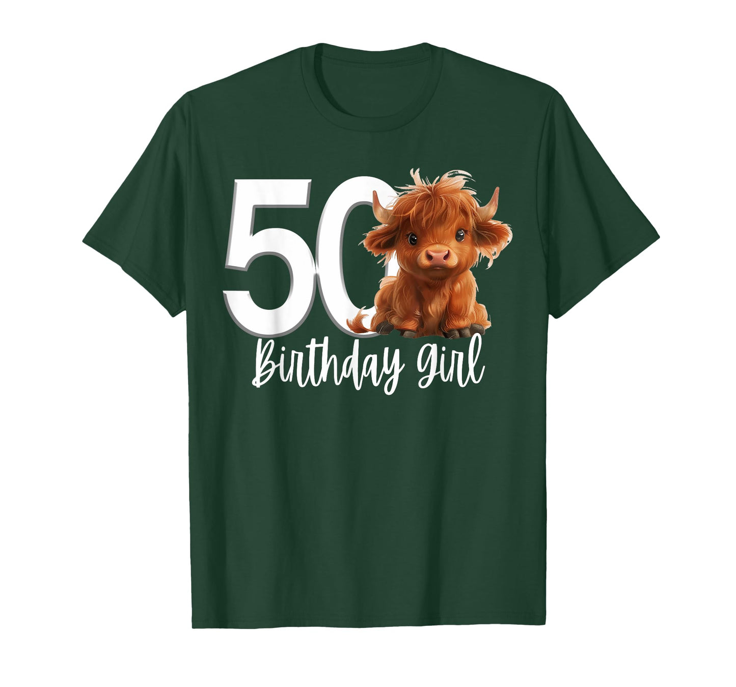 50th Birthday Highland Cow Party Women Gen X Mom Fifty 50 T-Shirt