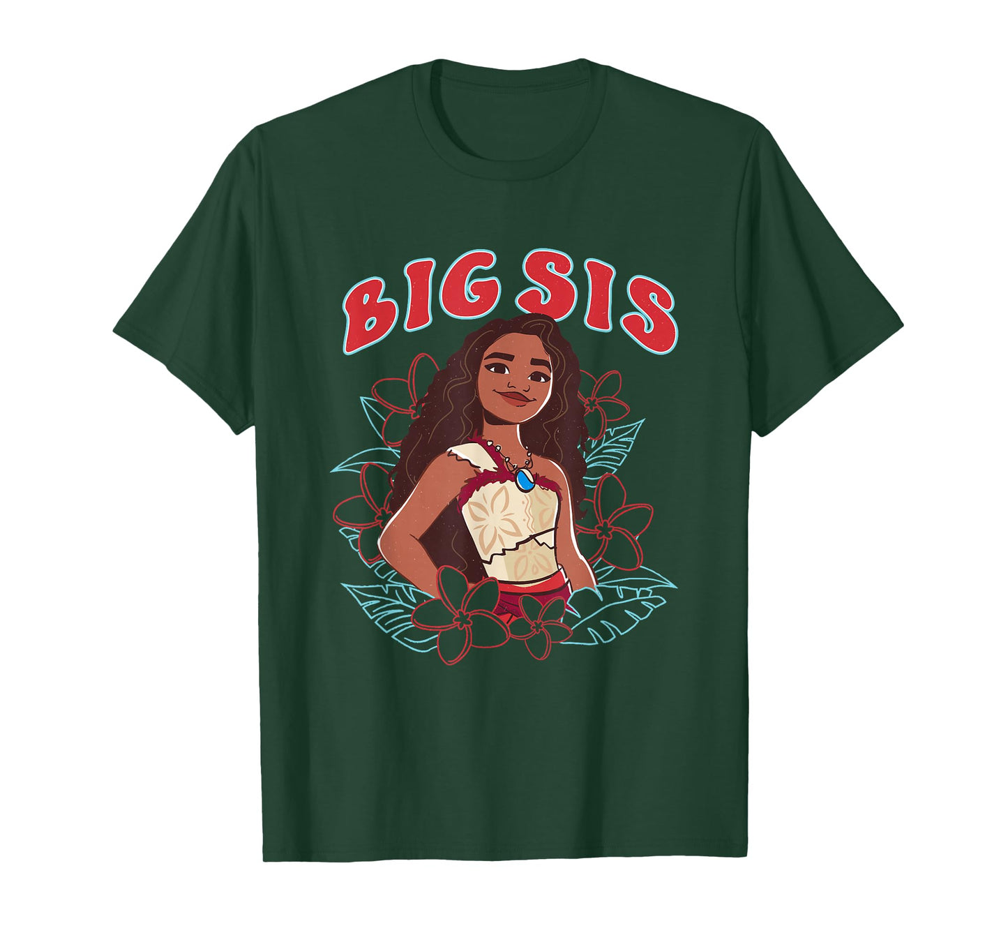 Disney Moana 2 Big Sis Oceania Floral Princess T-Shirt