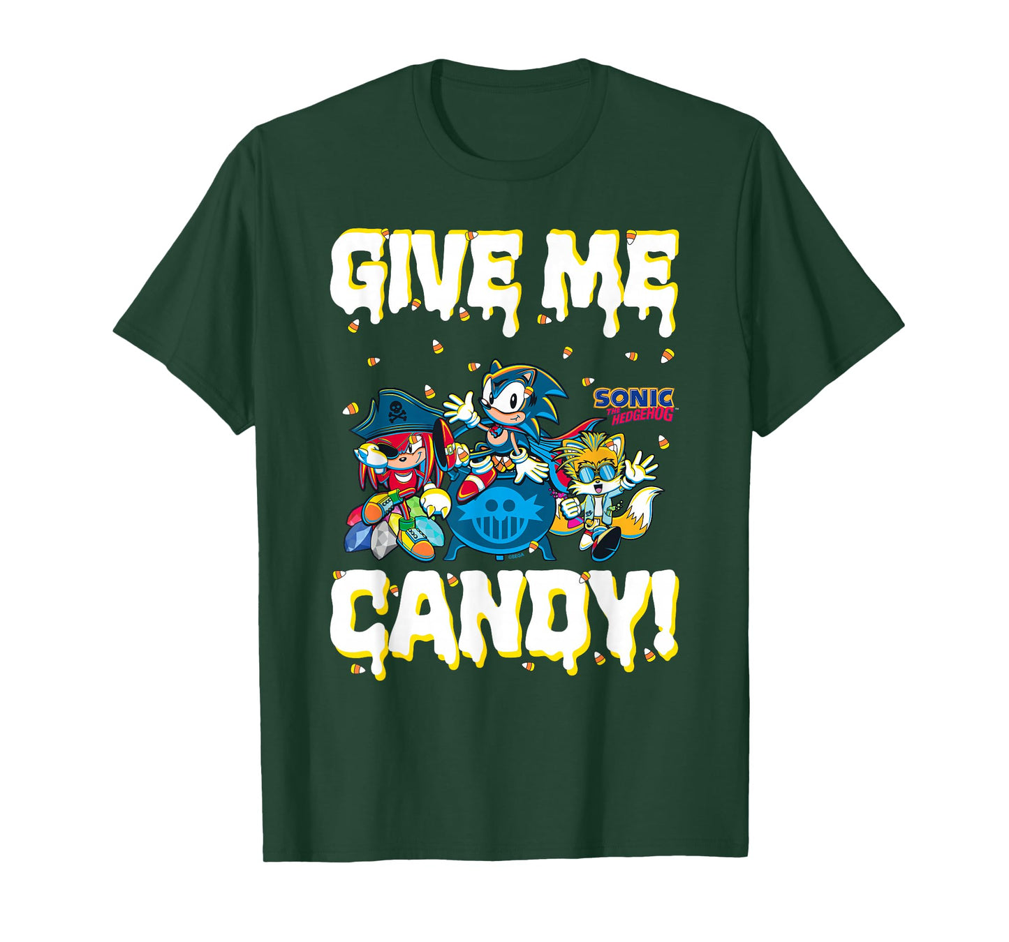 Sonic The Hedgehog Halloween Give Me Candy Costumed Pals T-Shirt