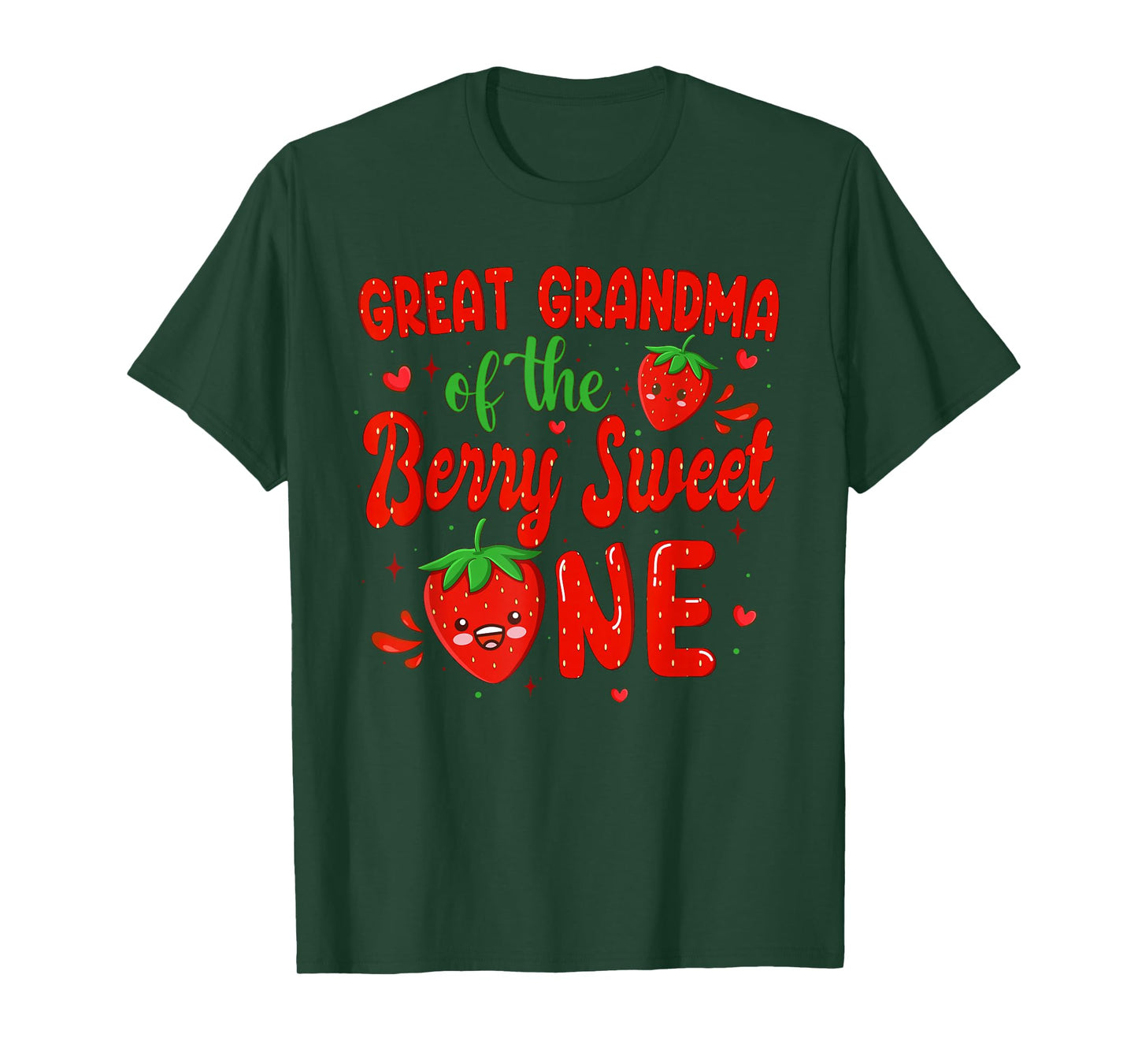 Great Grandma Of The Berry Sweet One 1St Birthday Strawberry T-Shirt