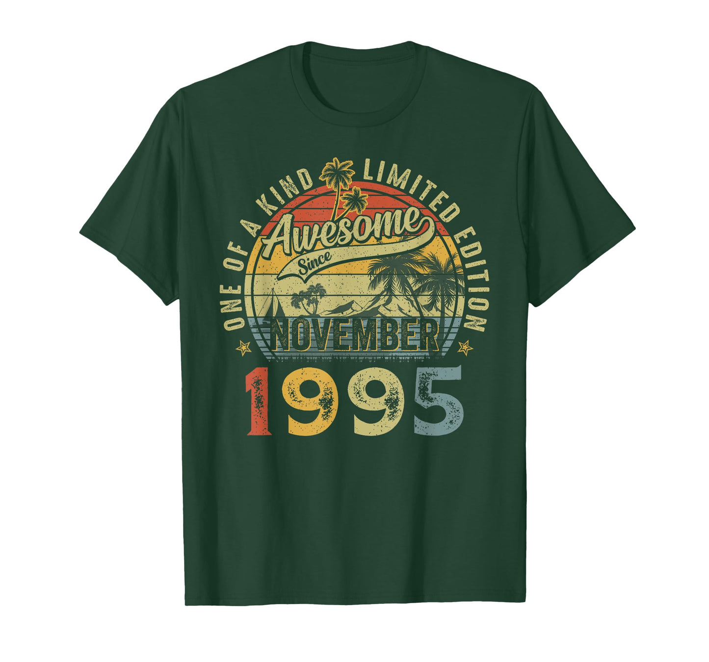 Awesome Since November 1995 Vintage Retro 30th Birthday Men T-Shirt