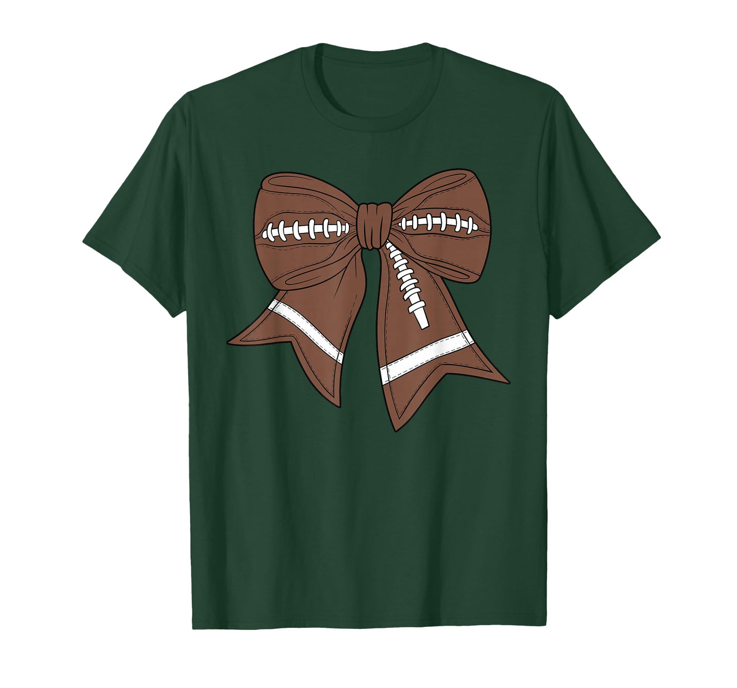 Football Coquette Bow For Girls Women Game Day Football Mom T-Shirt