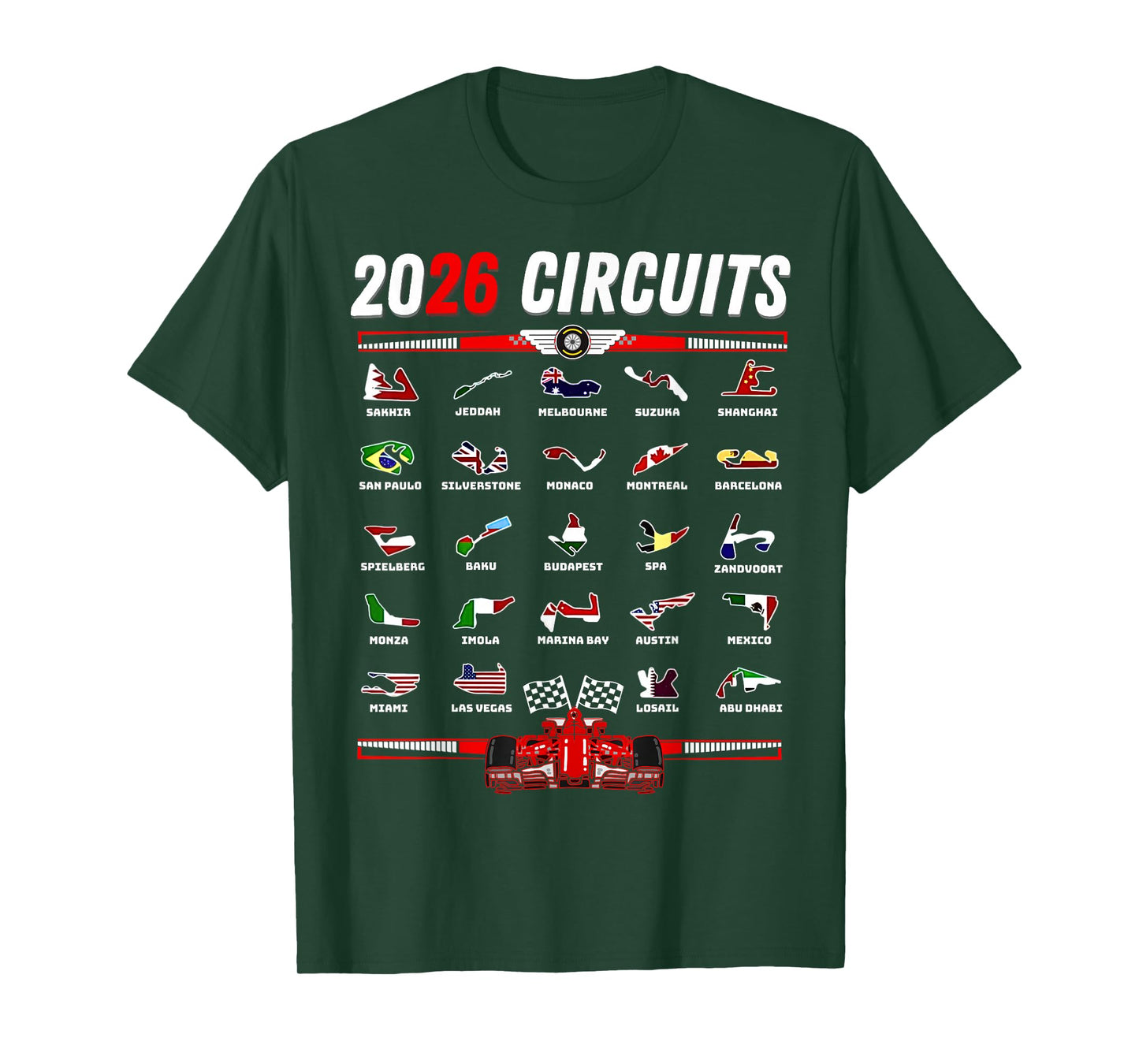 Race Car Enthusiast Motorsport Racing Fan Flags T-Shirt