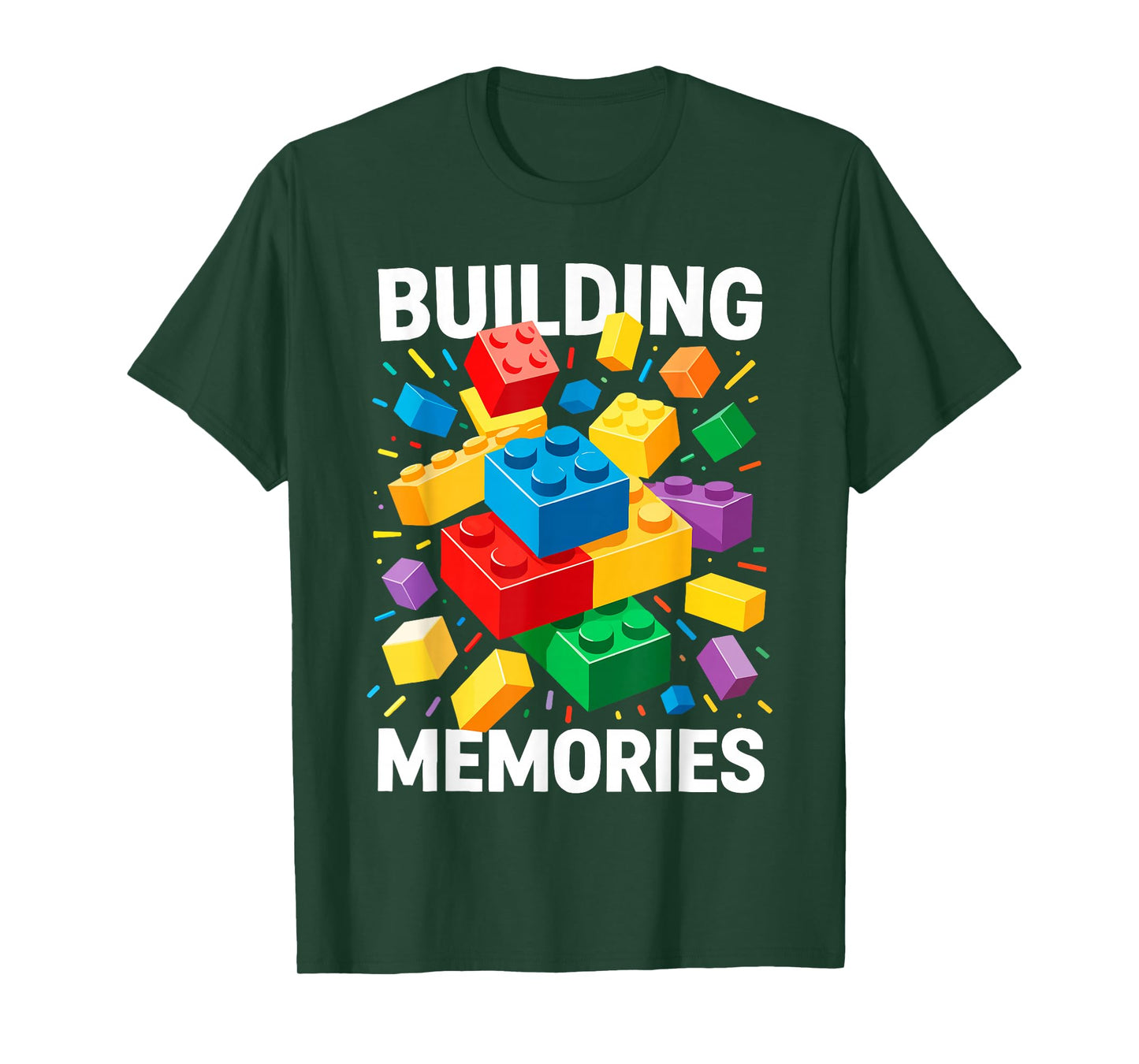 Building Memories Shirt Bricks Blocks Adult Kids Boys Girls T-Shirt