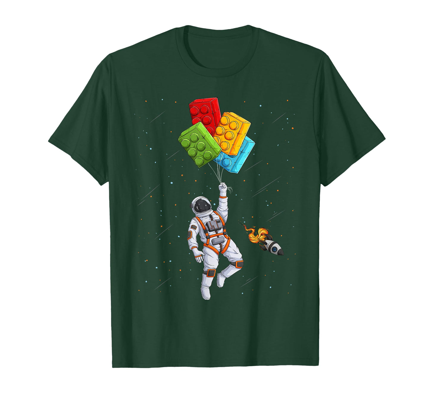 Space Astronaut Master Builder funny Building Blocks Bricks T-Shirt