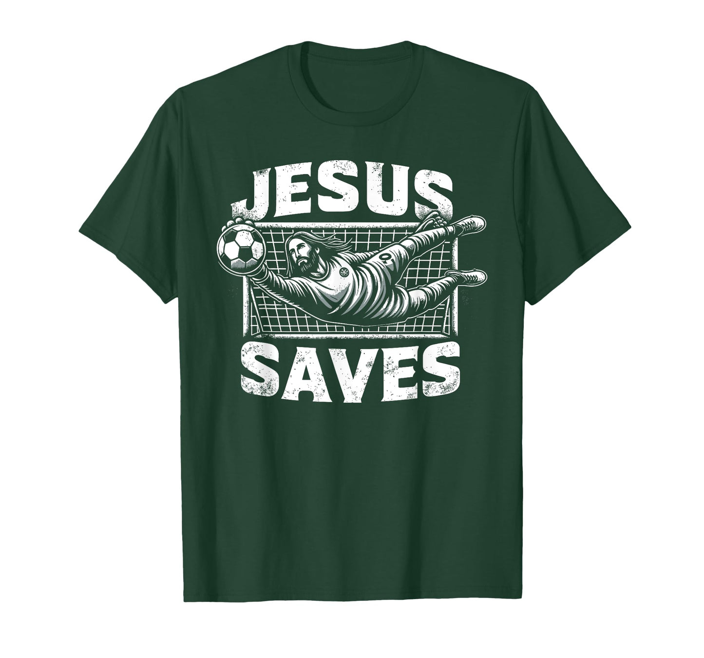 Vintage Jesus Saves Soccer Goalie T-Shirt