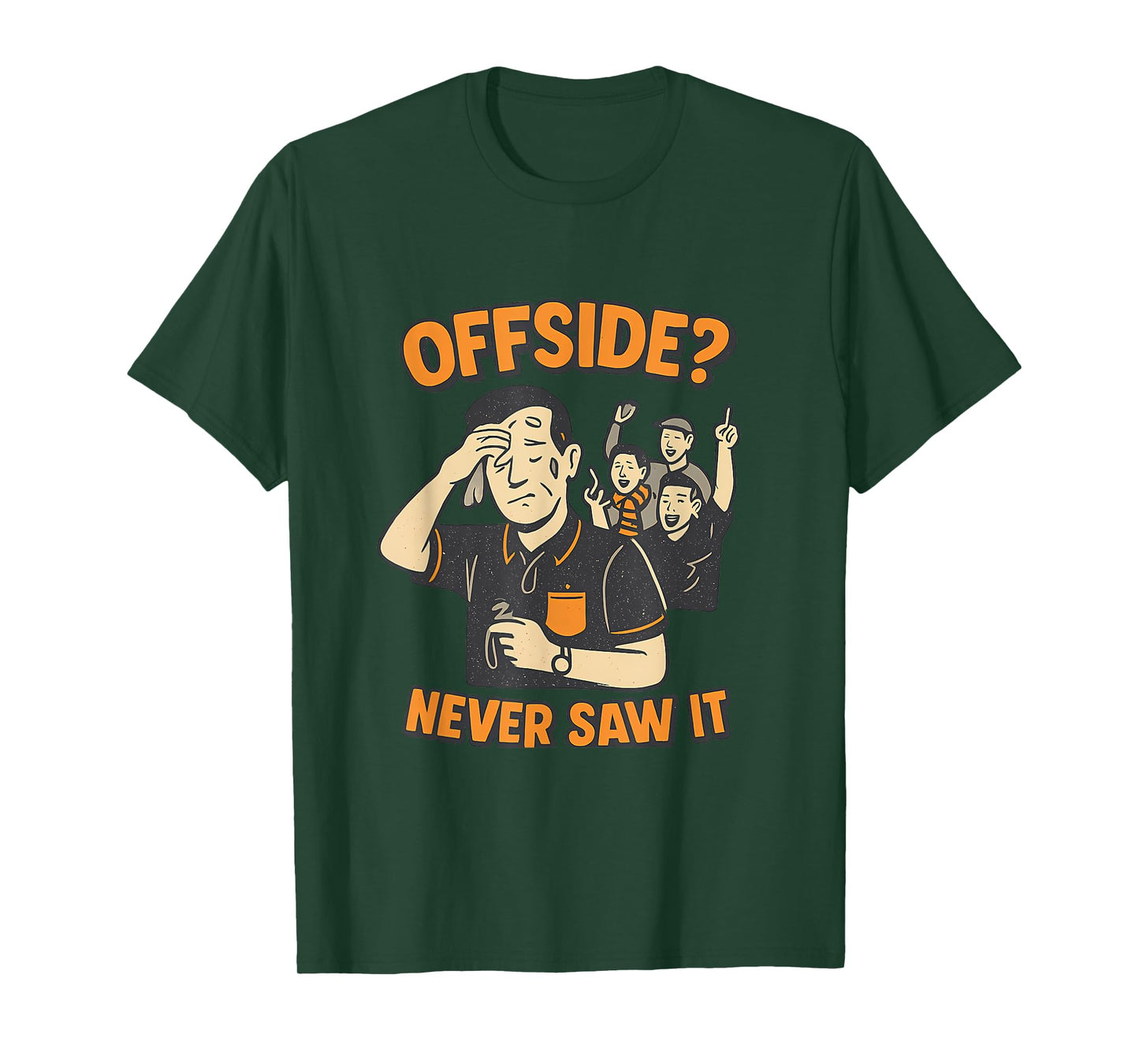 Retro Soccer Fan Offside Never Saw It Graphic T-Shirt