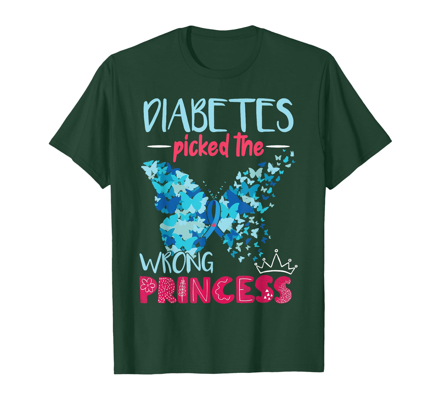 Diabetes Picked The Wrong Princess | Diabetes Awareness Girl T-Shirt
