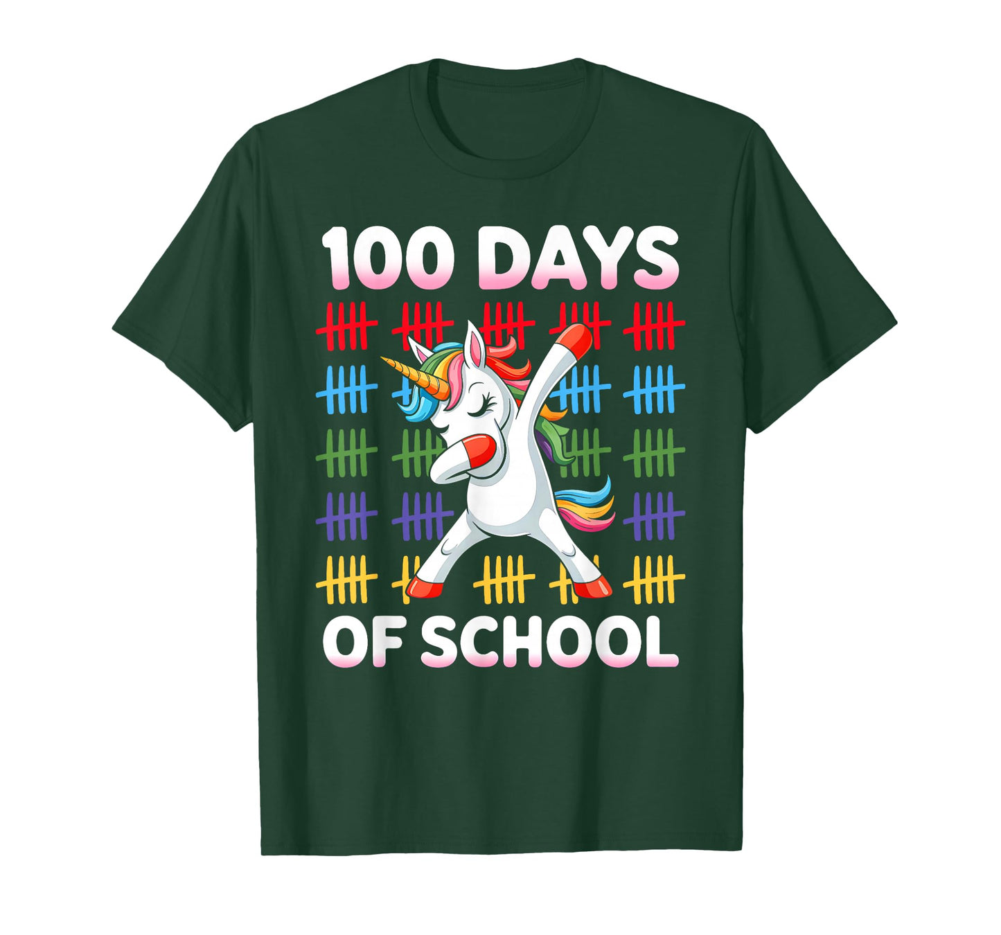 100 Days of School Shirt Unicorn Girls 100th Day of School T-Shirt