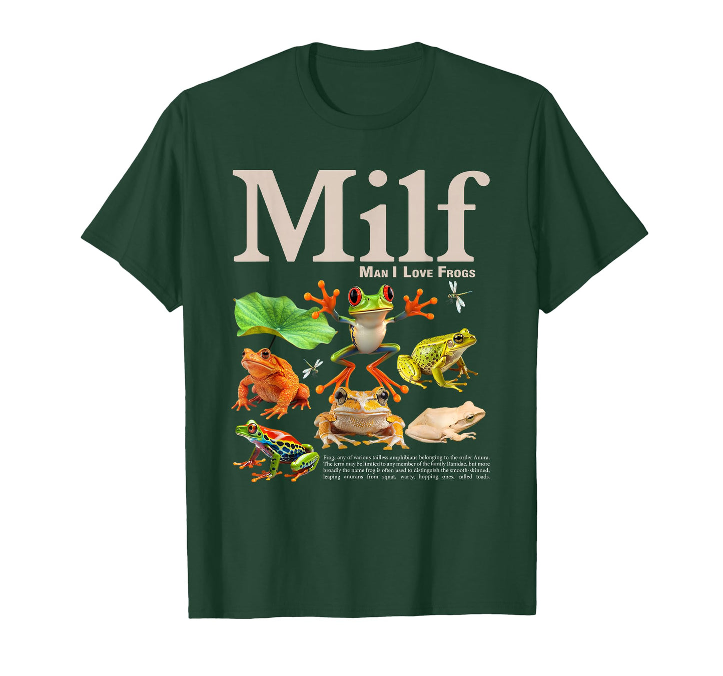 MILF Man I Love Frogs Funny Saying Men Women T-Shirt