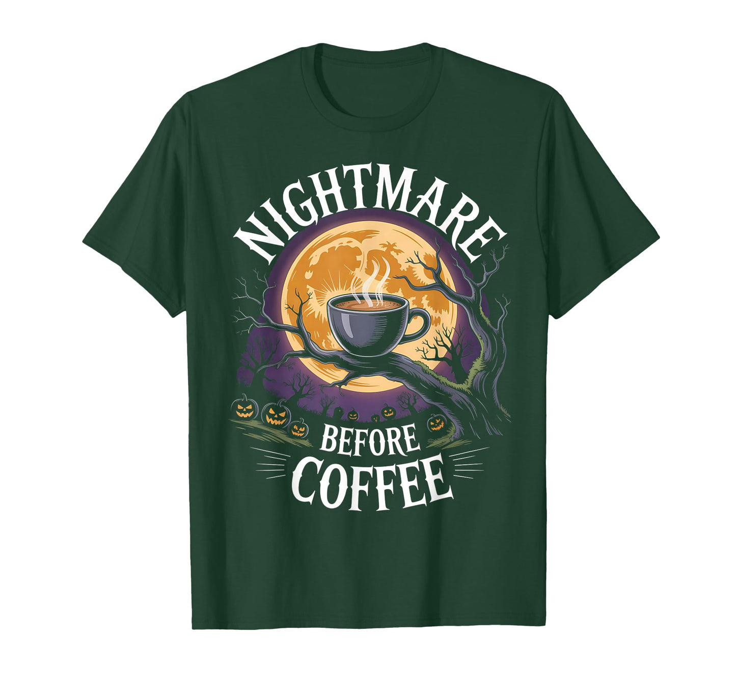 Nightmare Before Coffee Halloween Coffee Caffeine Lover T-Shirt