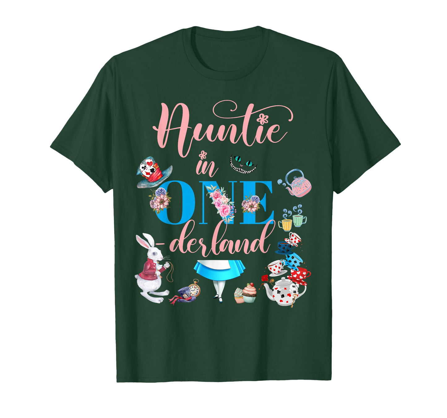 Alice in ONEderland Family Auntie Of The Birthday Girl T-Shirt