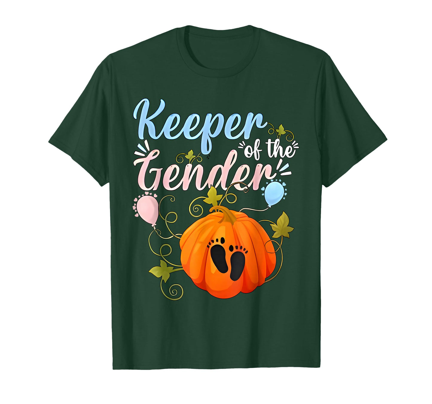 Keeper Of The Gender Reveal Baby Halloween Pregnancy Pumpkin T-Shirt