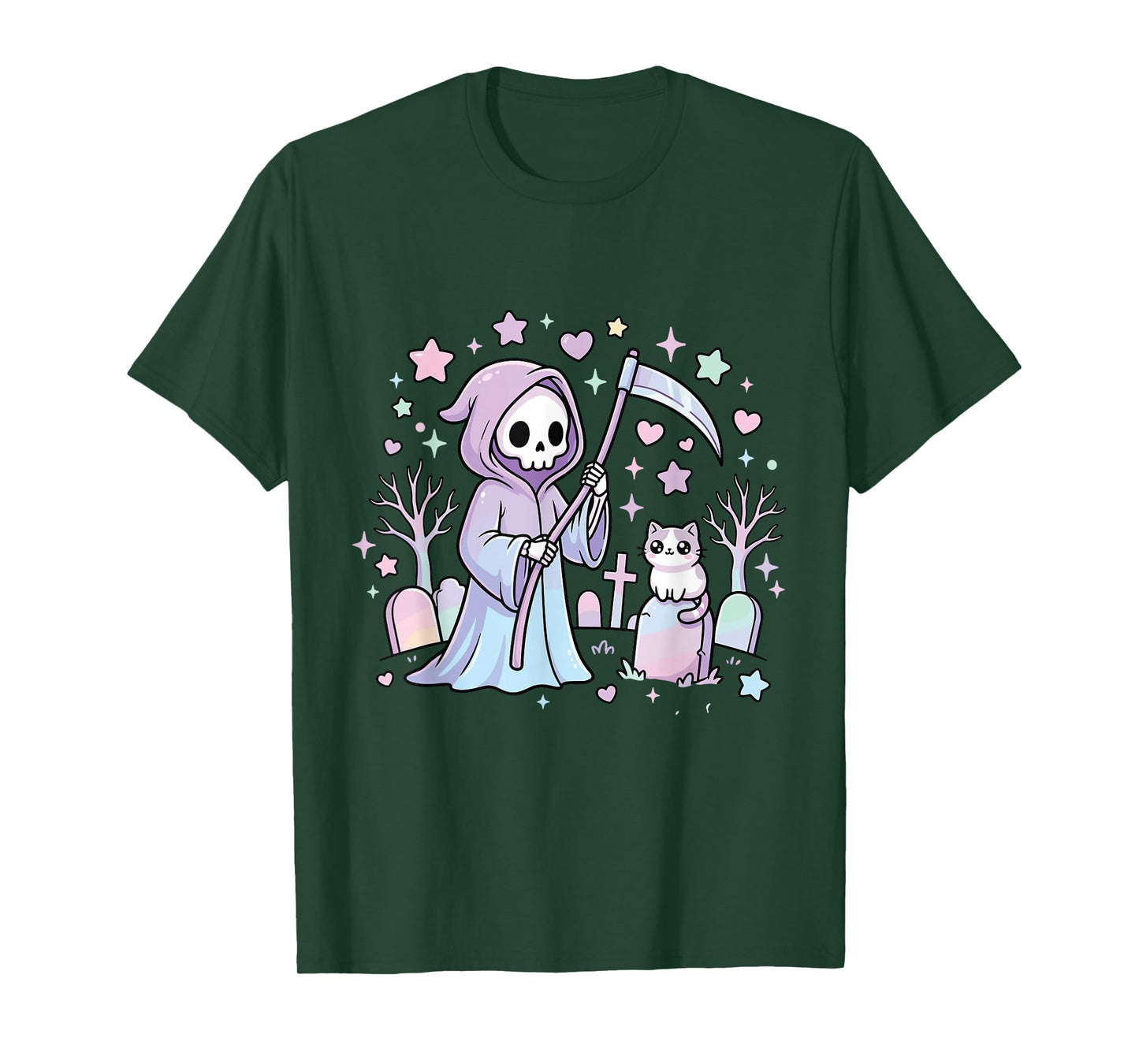 Skeleton Skull Cat T-Shirt