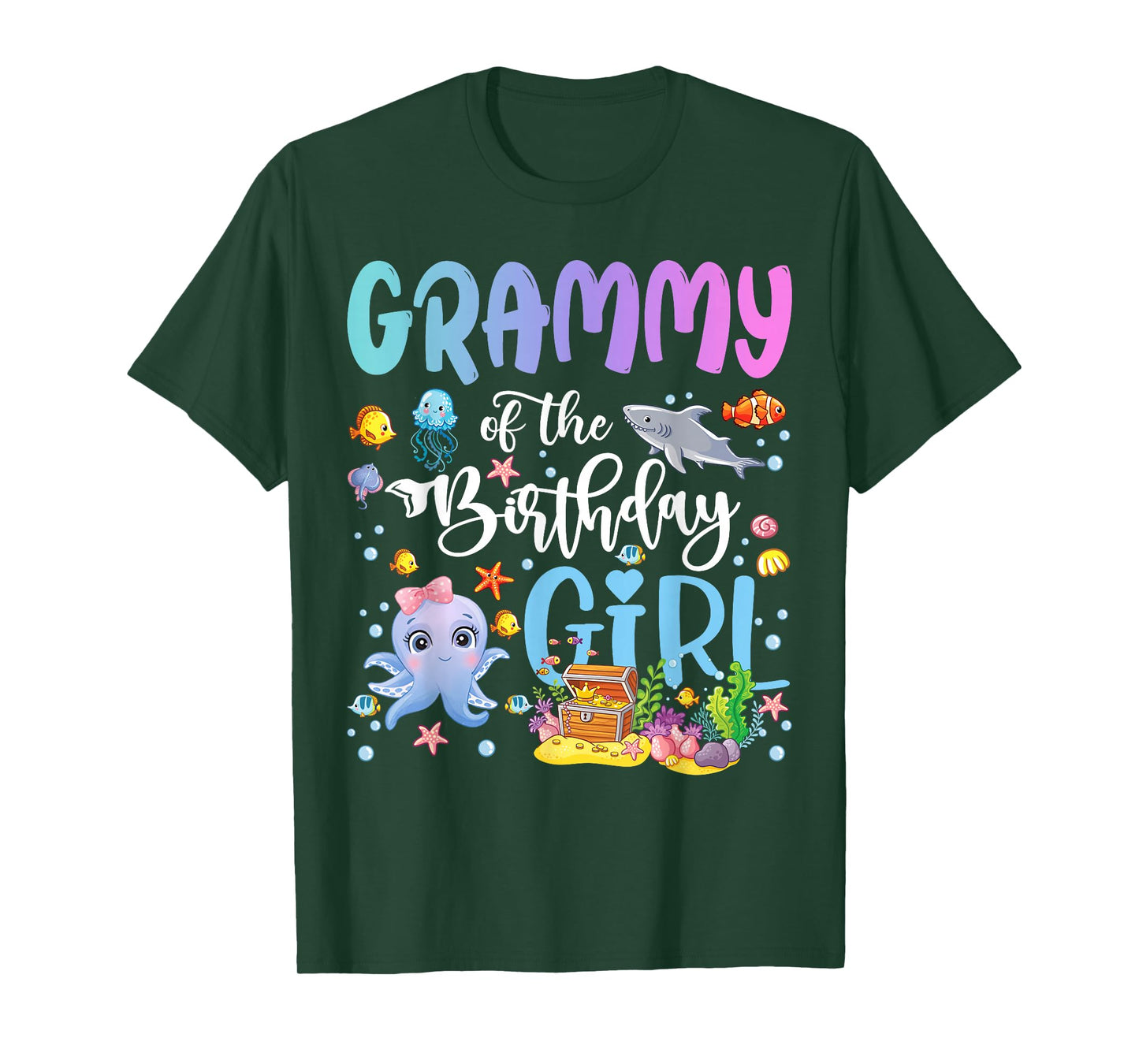 Grammy of The Birthday Girl Sea Fish Ocean Aquarium T-Shirt