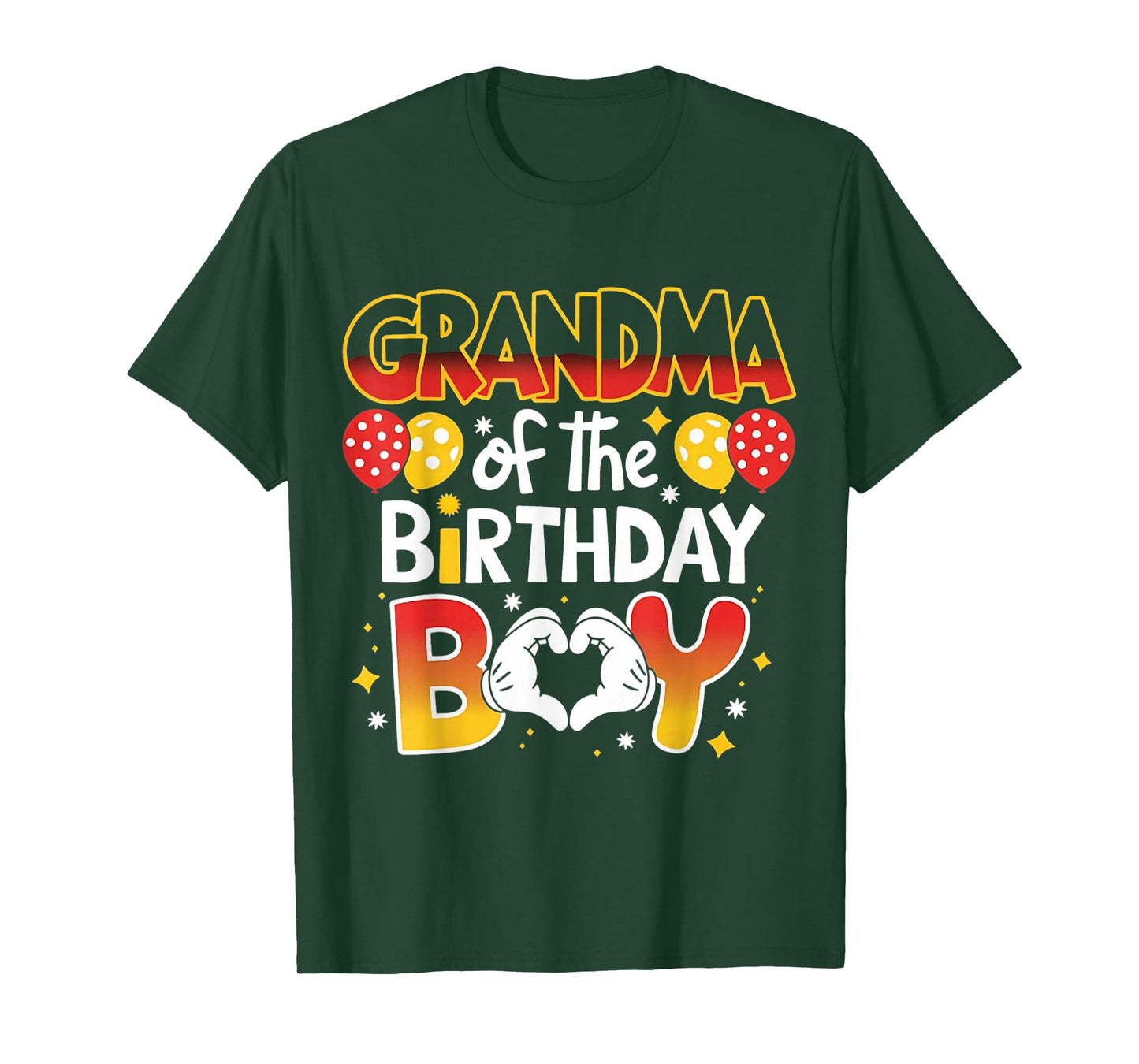 Grandma of The Birthday Boy Family Party Decor Grandson T-Shirt