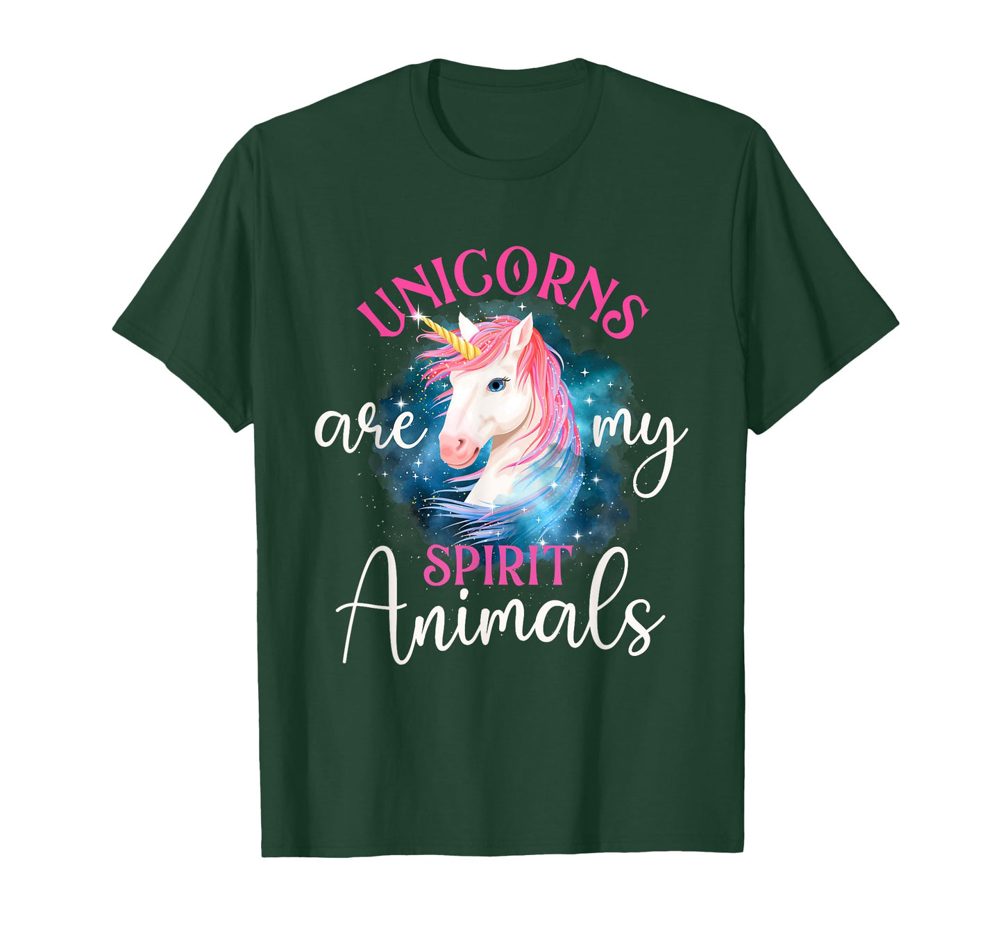Unicorns Are My Spirit Animals - Rainbow Unicorn T-Shirt