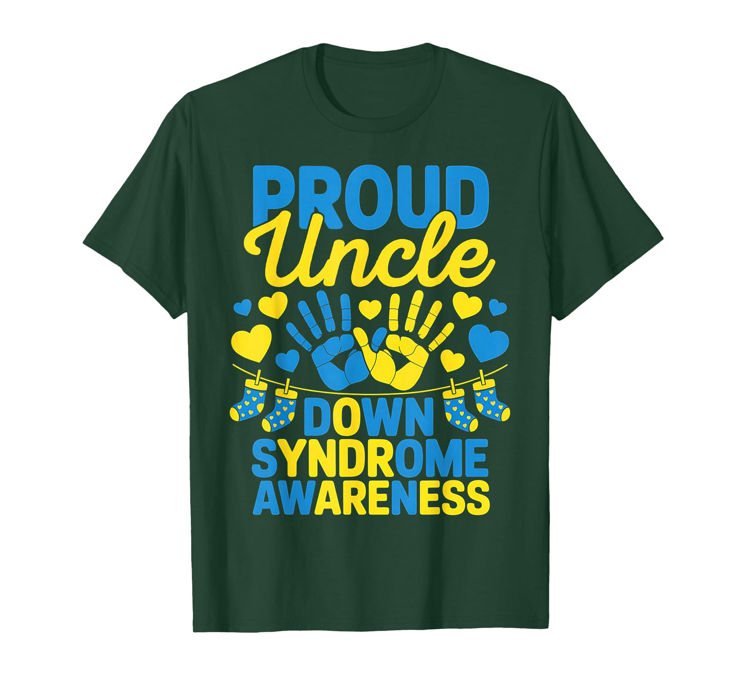Proud Uncle Down Syndrome Awareness Day Matching Family T-Shirt