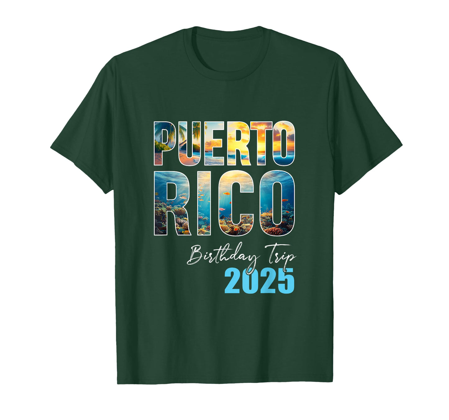 Puerto Rico Birthday Trip 2025 Cruise T-Shirt - Unisex-Adults/Kids - Black - Small - Short Sleeve - Crew Neck - T-Shirt - Cruise-Themed