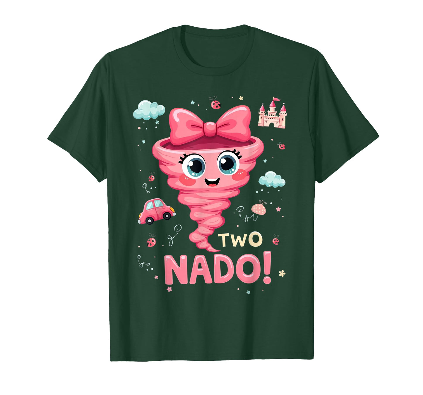Tornado Two-Nado 2nd Birthday Party for 2 Years Old Girls T-Shirt