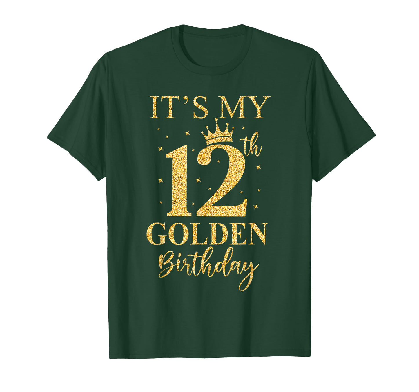 It's My 12th Golden Birthday 12 Year Old Bday Kids Born 2014 T-Shirt