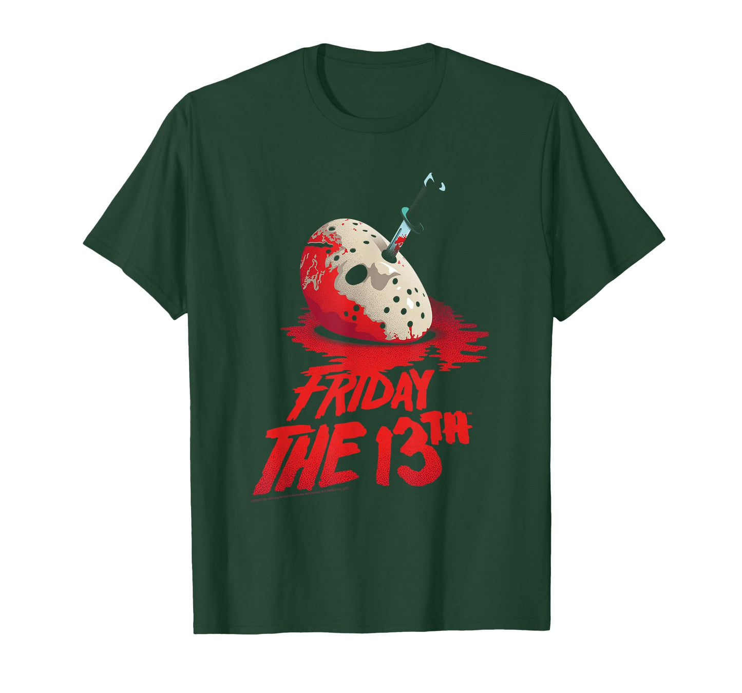 Friday The 13th Jason Mask in Blood with Logo Horror Movie T-Shirt