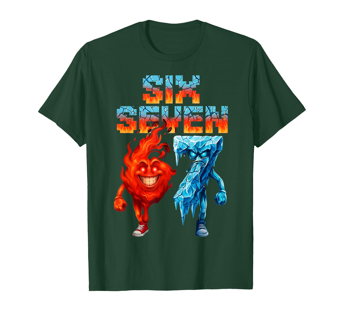 Funny Six Seven 67 Brainrot Meme Gift for Teen Boys Kids T-Shirt