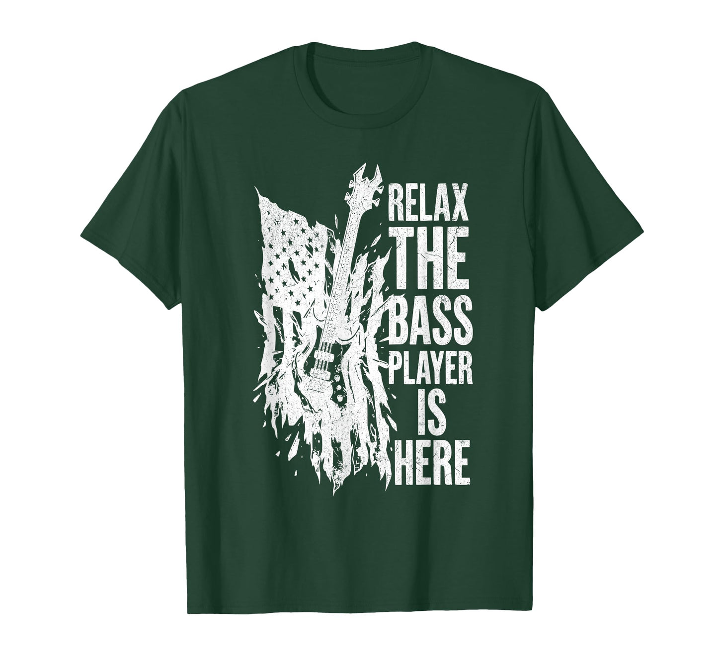 Relax The Bass Player is Here Bass Guitar Musician Guitarist T-Shirt