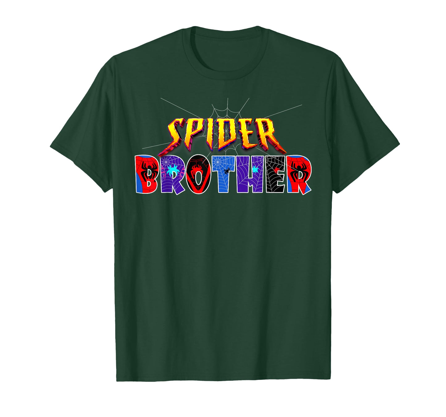 Spider Brother Shirt Birthday Family Funny Halloween Costume T-Shirt
