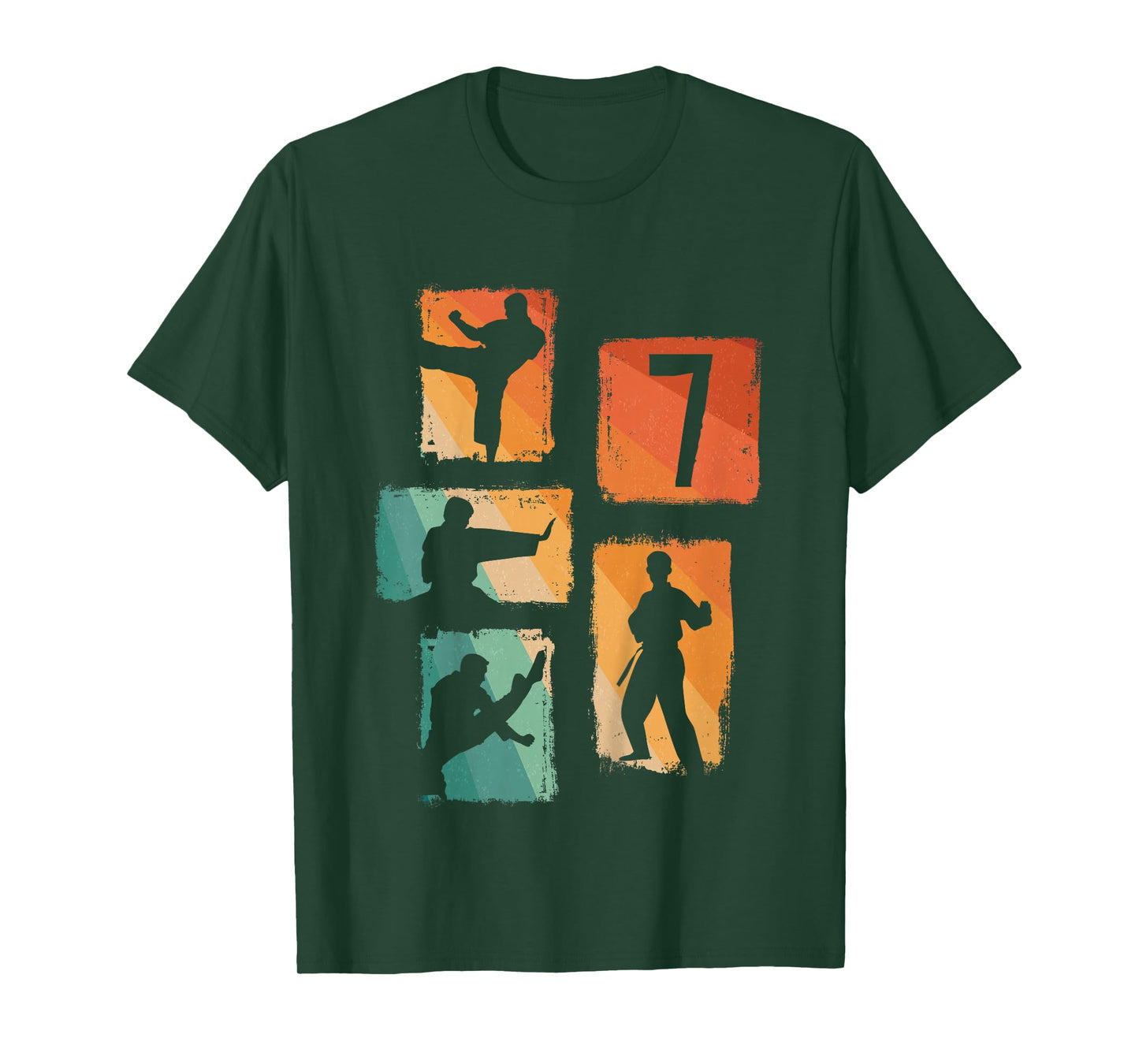 7th Birthday Karate Taekwondo 7 Years Old Boy Martial Arts T-Shirt