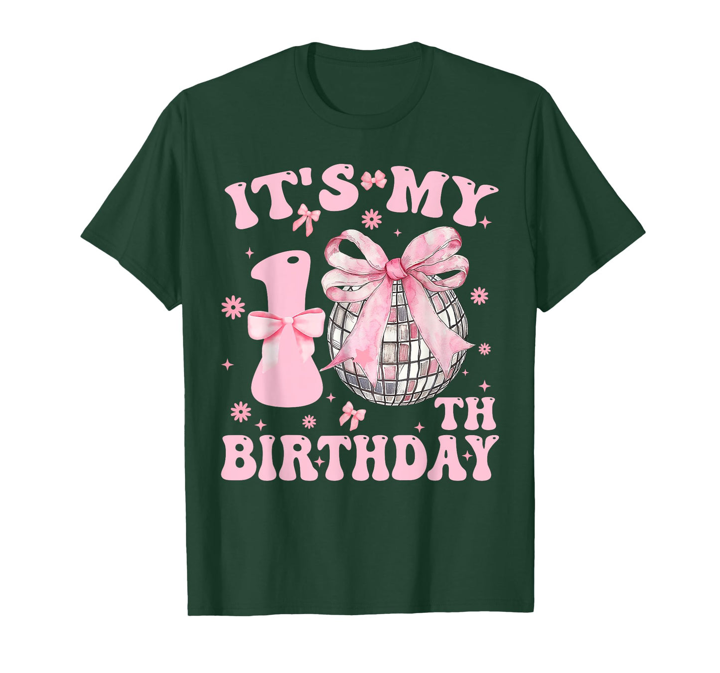 Birthday Party It's My 10th Birthday Girls Coquette Bow T-Shirt