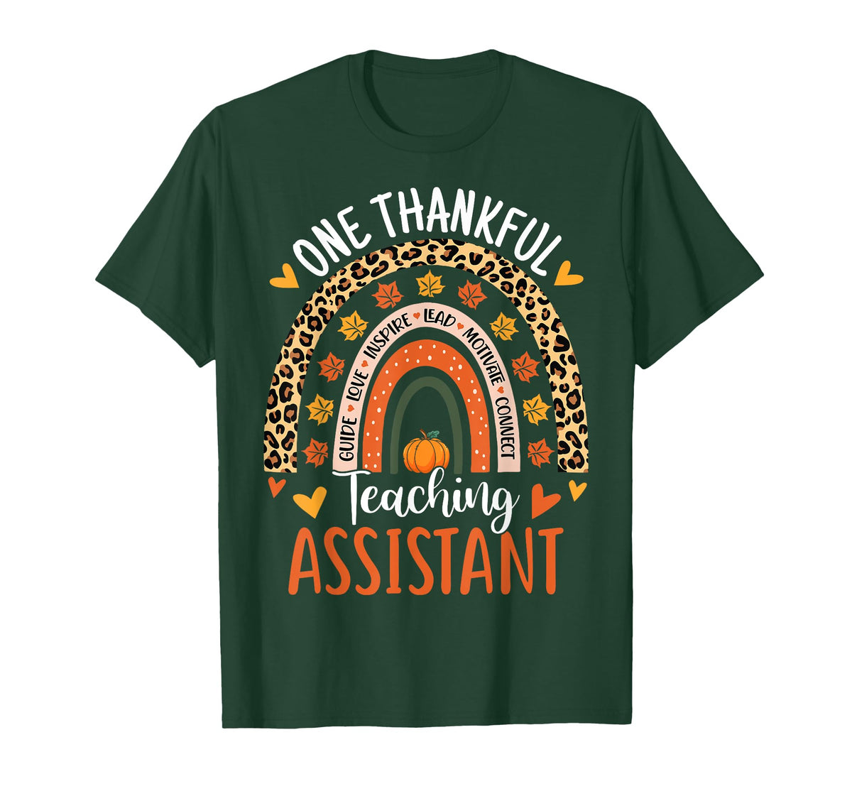 One Thankful Teaching Assistant Thanksgiving Teacher Aide T-Shirt