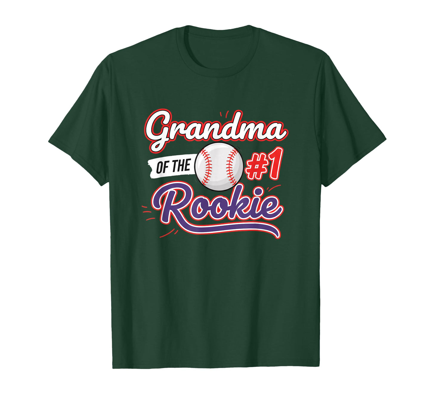 Grandparent Grandma of The #1 Rookie Baseball T-Shirt