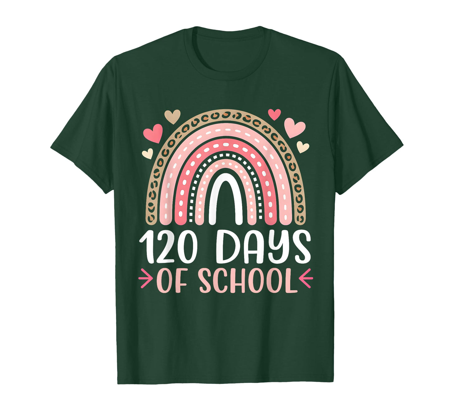 120 Days of School Rainbow 120th Day of School Teacher Girls T-Shirt
