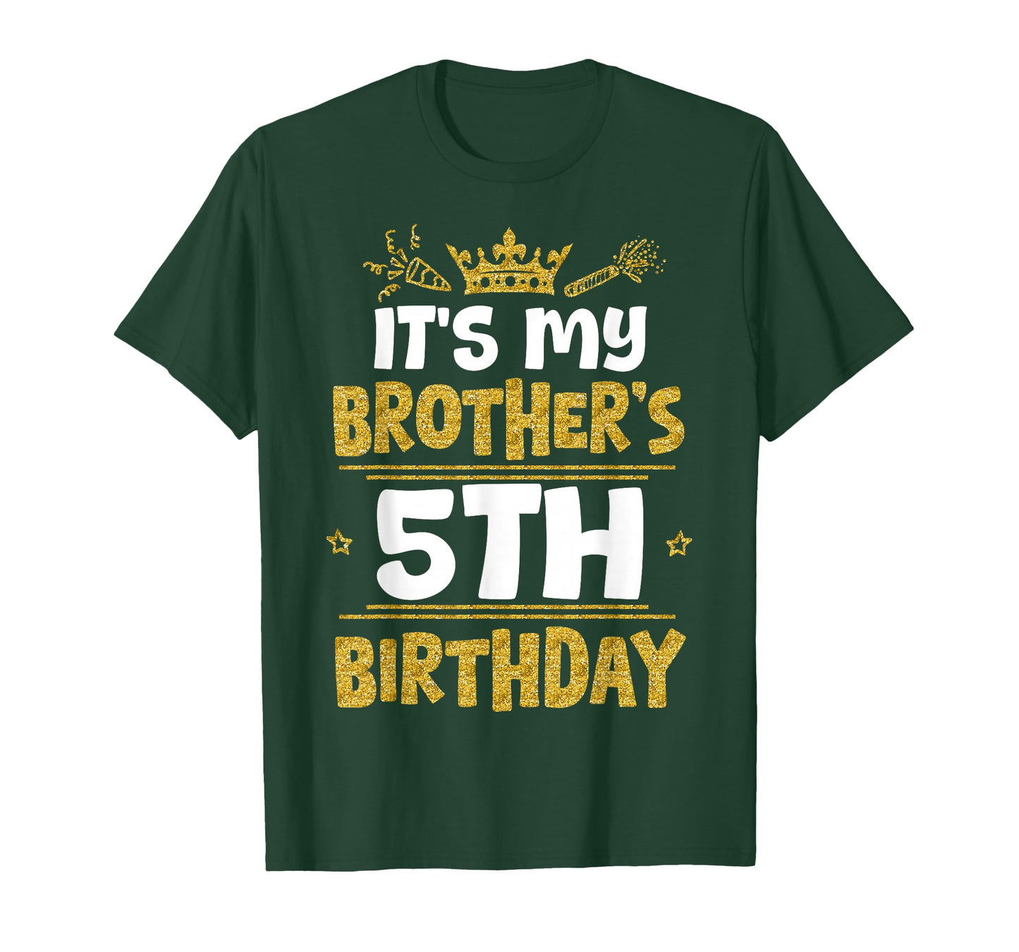 Happy It's My Brother's 5th Birthday 2020 5 Years Old T-Shirt