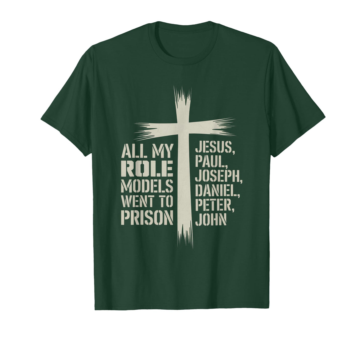 All My Role Models Went to Prison Jesus God Bible Gospel T-Shirt