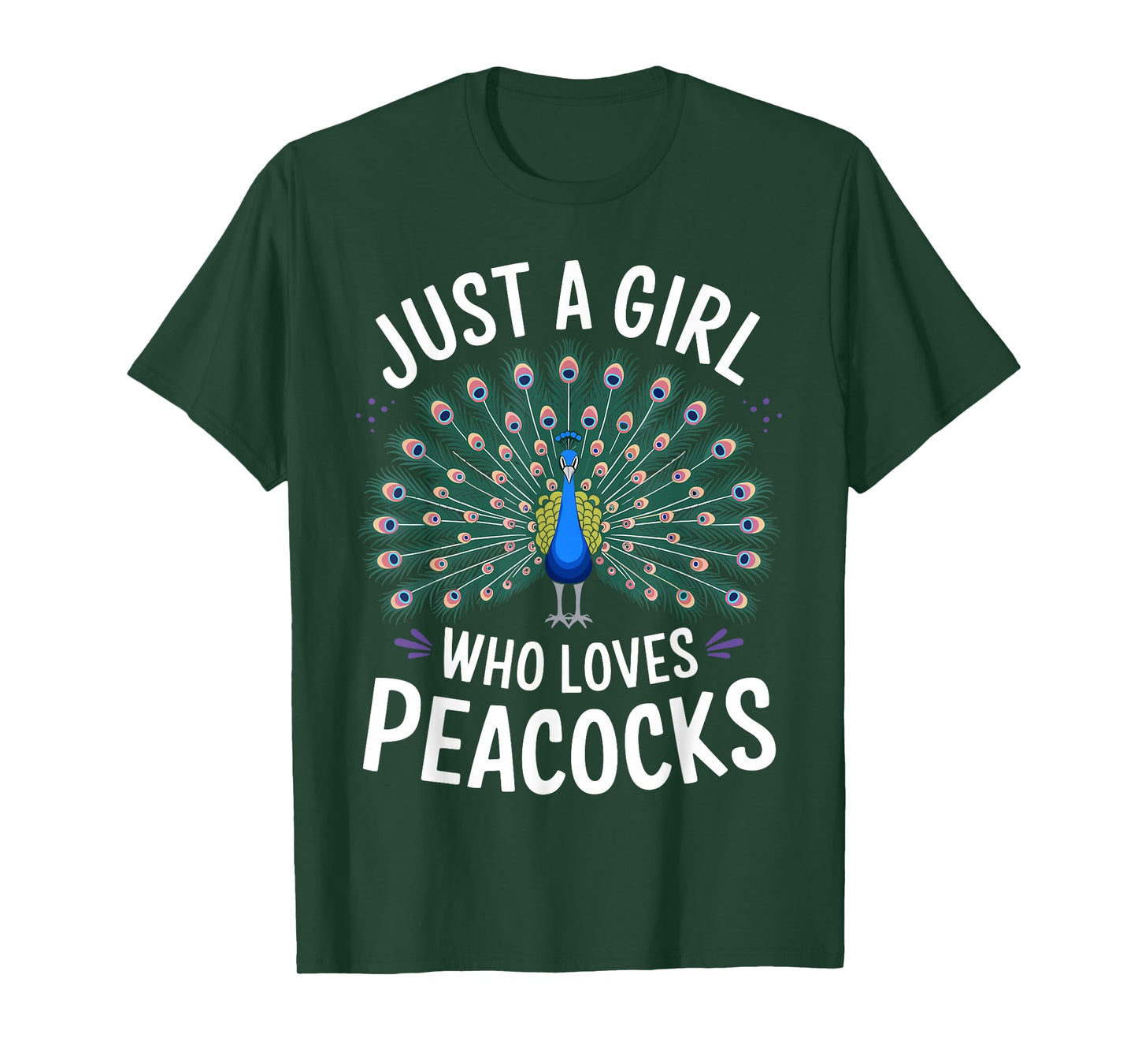 Funny Peacock Costume for Women Girls Kids Peacock Lovers T-Shirt