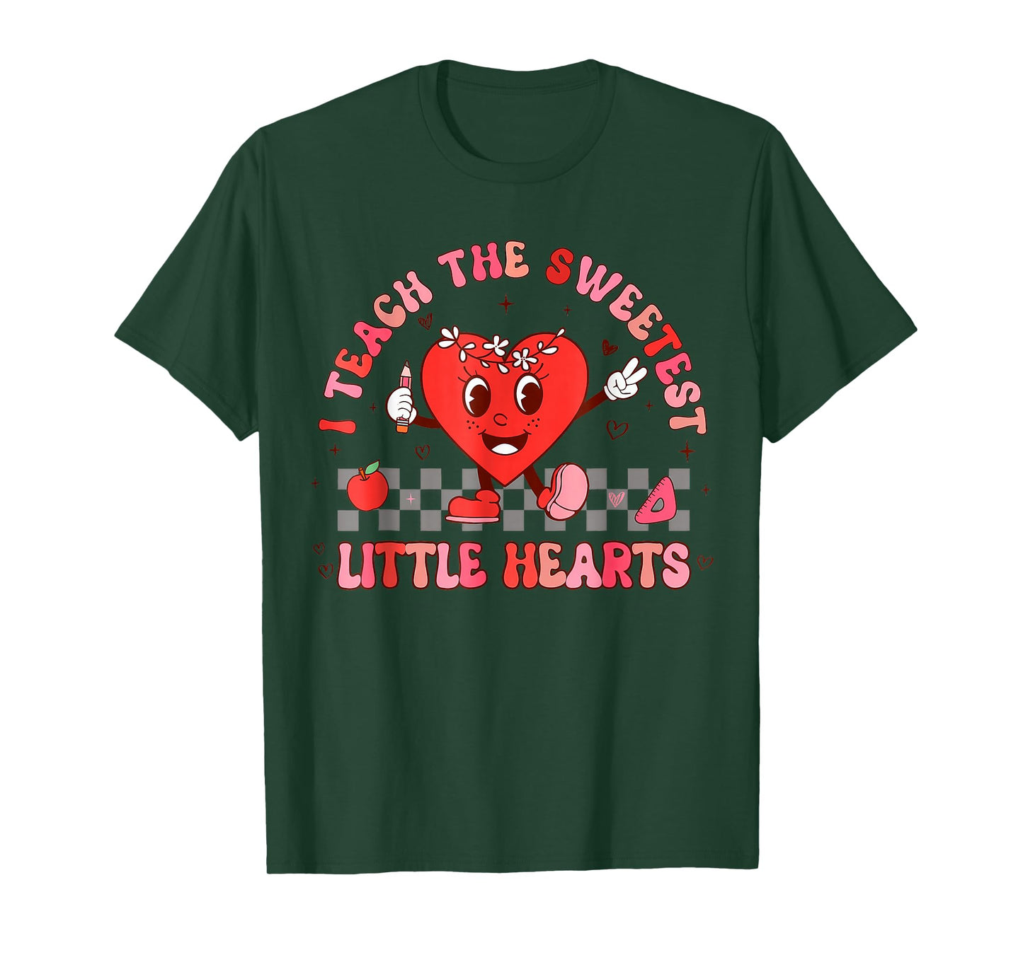Valentines Day I Teach The Sweetest Little Hearts Teachers T-Shirt