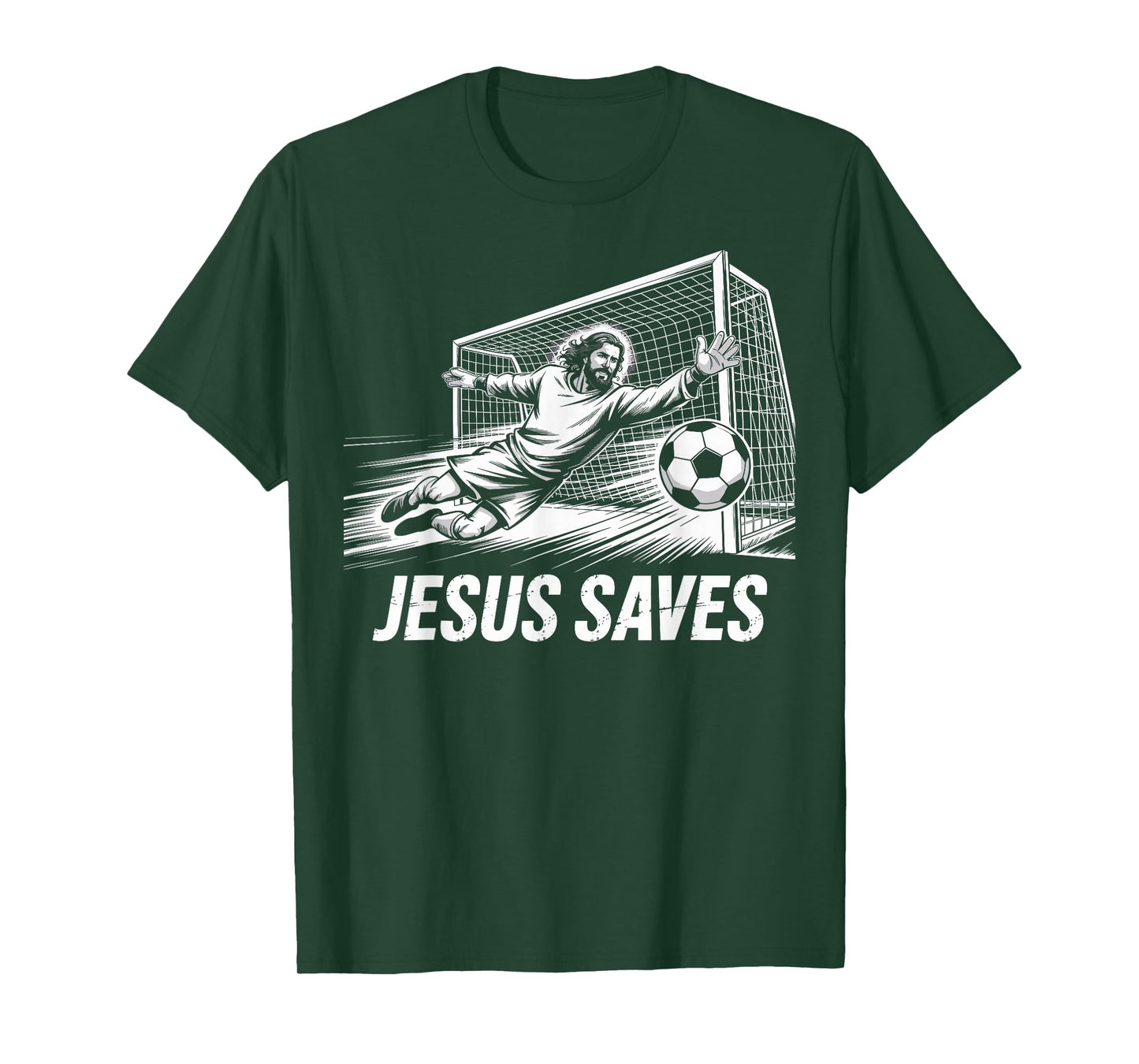 Soccer Goalie Goalkeeper Jesus Saves Christian Soccer Player T-Shirt