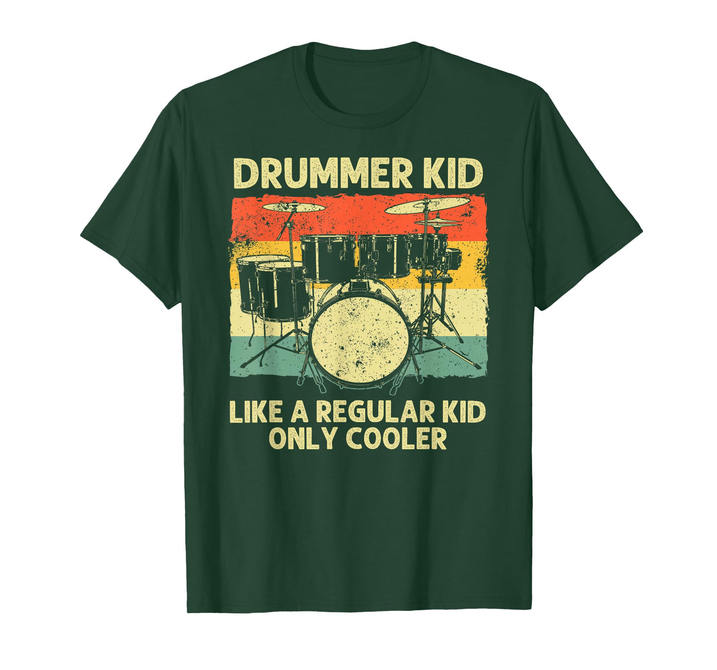Drumming Art For Boys Girls Kids Drumline Drum Set Drummer T-Shirt
