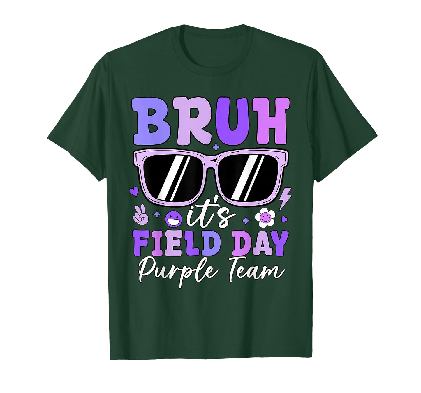 Bruh It's Field Day Purple Team Outdoor Games Kids Teacher T-Shirt
