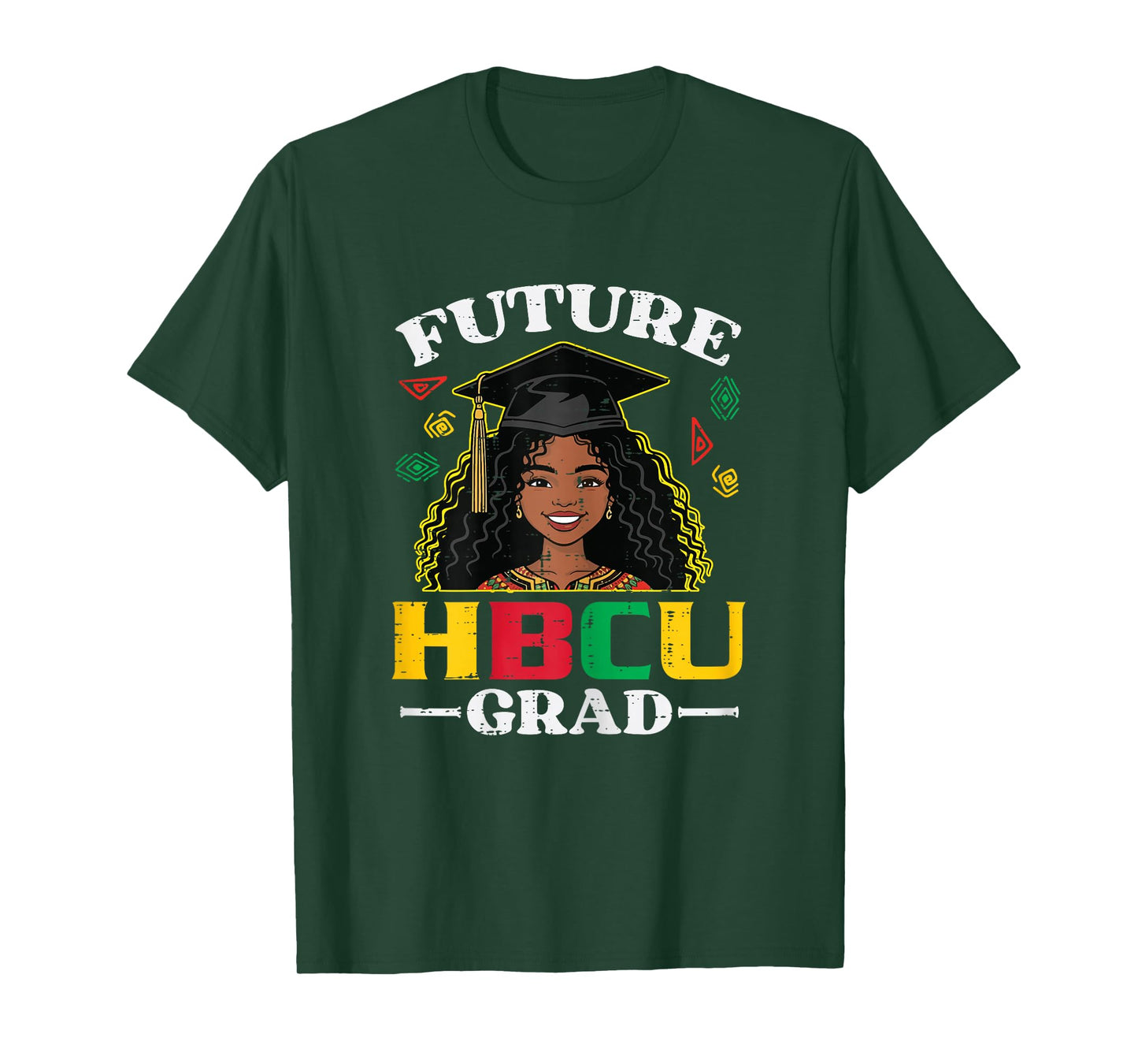 Black History Girl Future HBCU Grad African Girls Kids Women T-Shirt